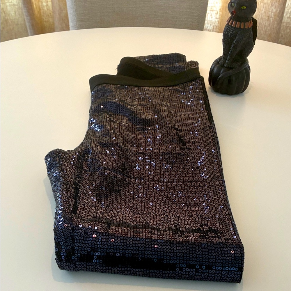 Disco Blue Sequin Leggings
